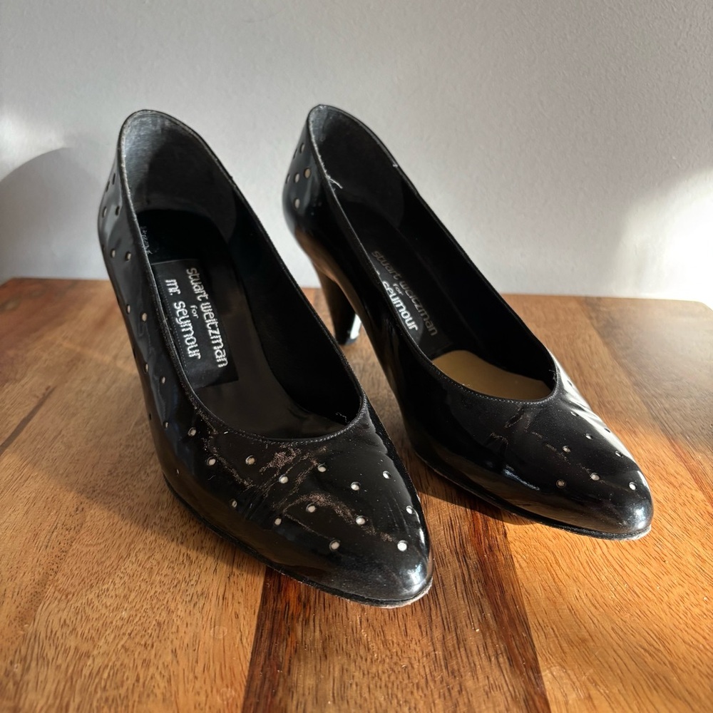 Stuart Weitzman Black Patent Leather Heels